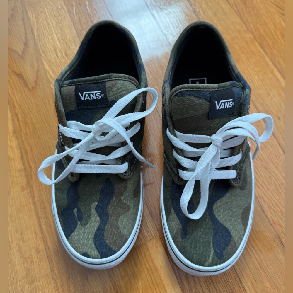 Vans Kids Green Camouflage Sneakers